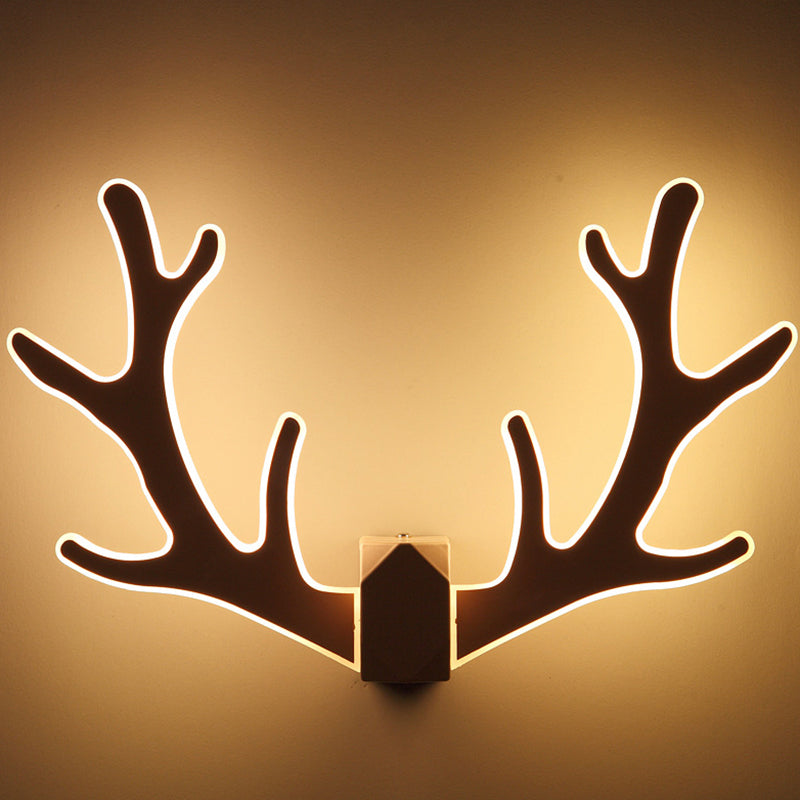 Lisslune | Antler-shaped LED wall lamp Decorative metal hallway wall light