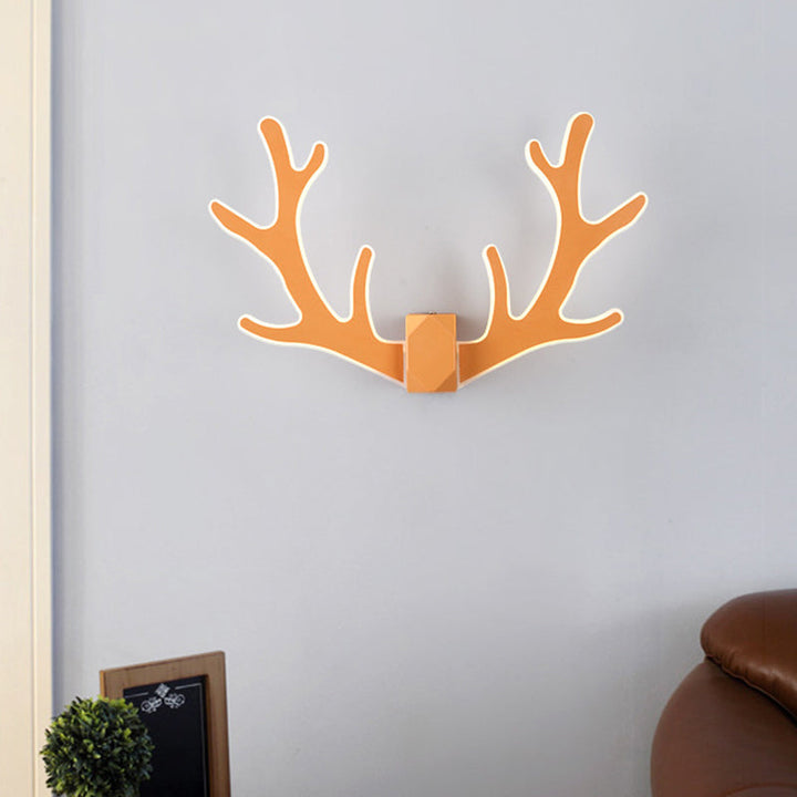 Lisslune | Antler-shaped LED wall lamp Decorative metal hallway wall light