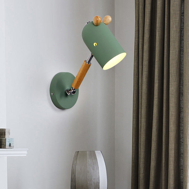 Lisslune | Nordic Deer Wall Light Fixture Metal 1 Lamp Bedroom Reading Lamp with Swingarm