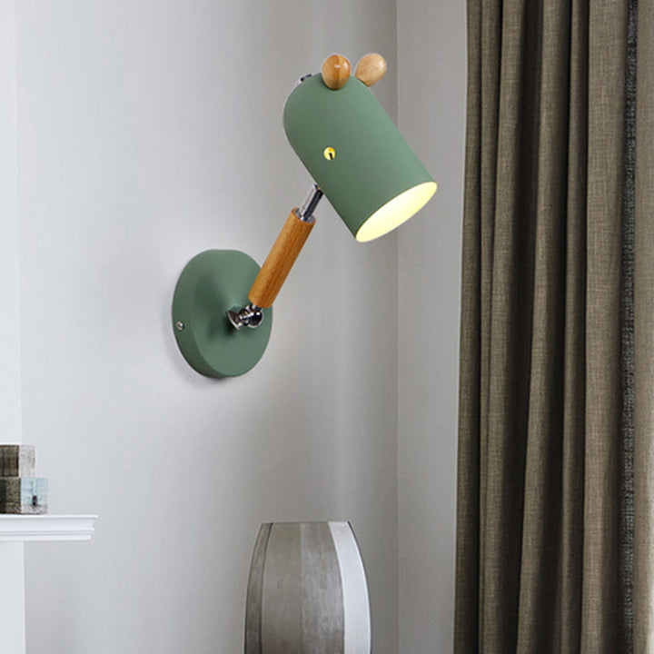 Lisslune | Nordic Deer Wall Light Fixture Metal 1 Lamp Bedroom Reading Lamp with Swingarm
