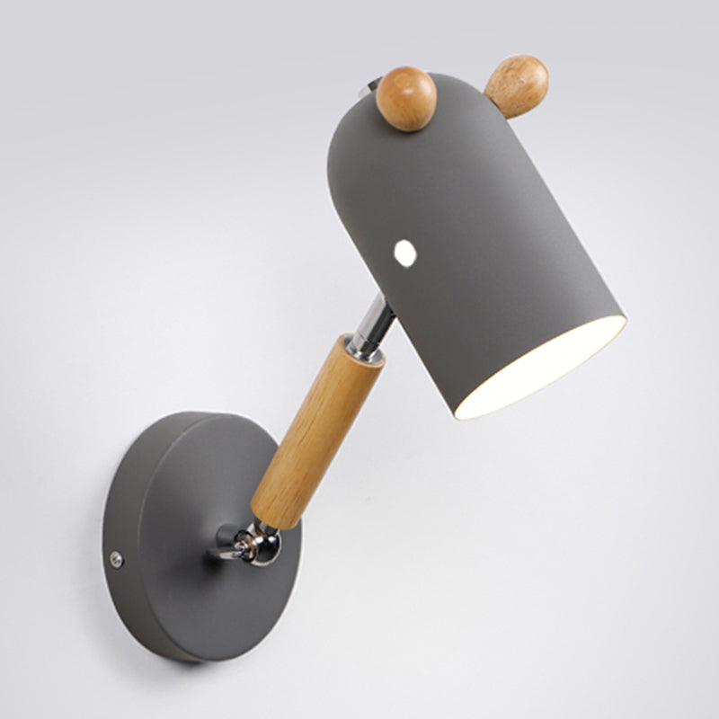 Lisslune | Nordic Deer Wall Light Fixture Metal 1 Lamp Bedroom Reading Lamp with Swingarm