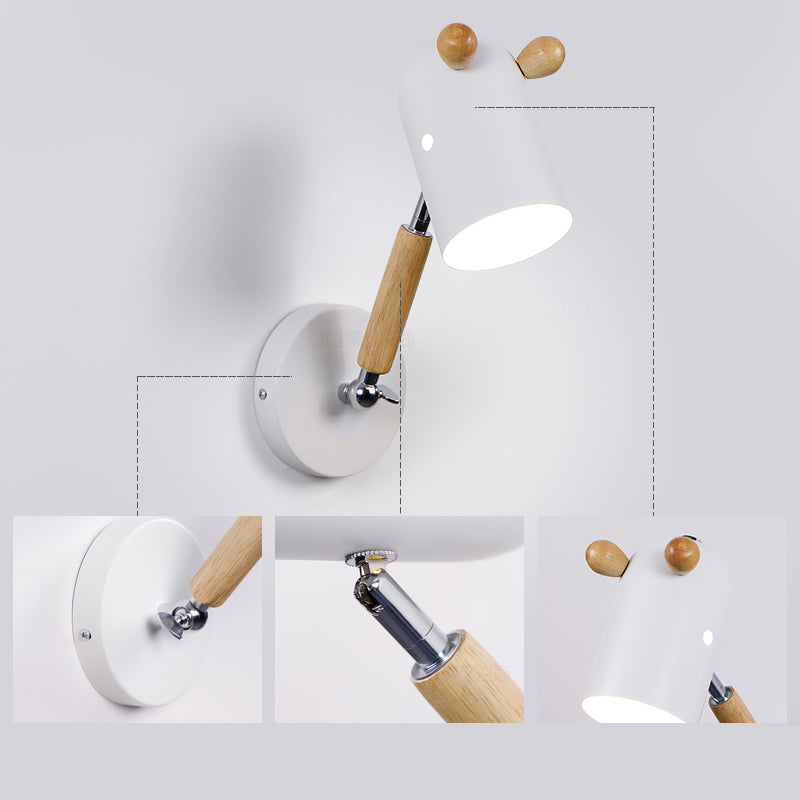 Lisslune | Nordic Deer Wall Light Fixture Metal 1 Lamp Bedroom Reading Lamp with Swingarm