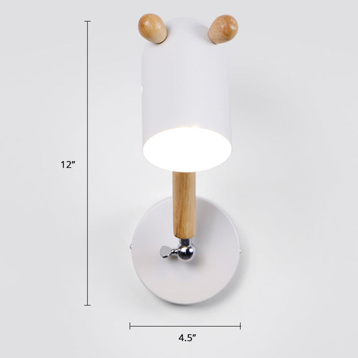 Lisslune | Nordic Deer Wall Light Fixture Metal 1 Lamp Bedroom Reading Lamp with Swingarm