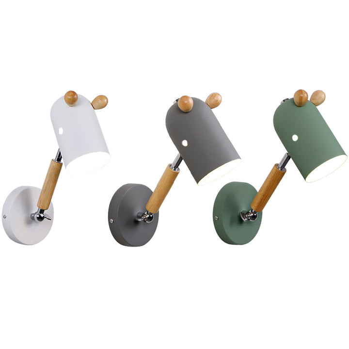Lisslune | Nordic Deer Wall Light Fixture Metal 1 Lamp Bedroom Reading Lamp with Swingarm