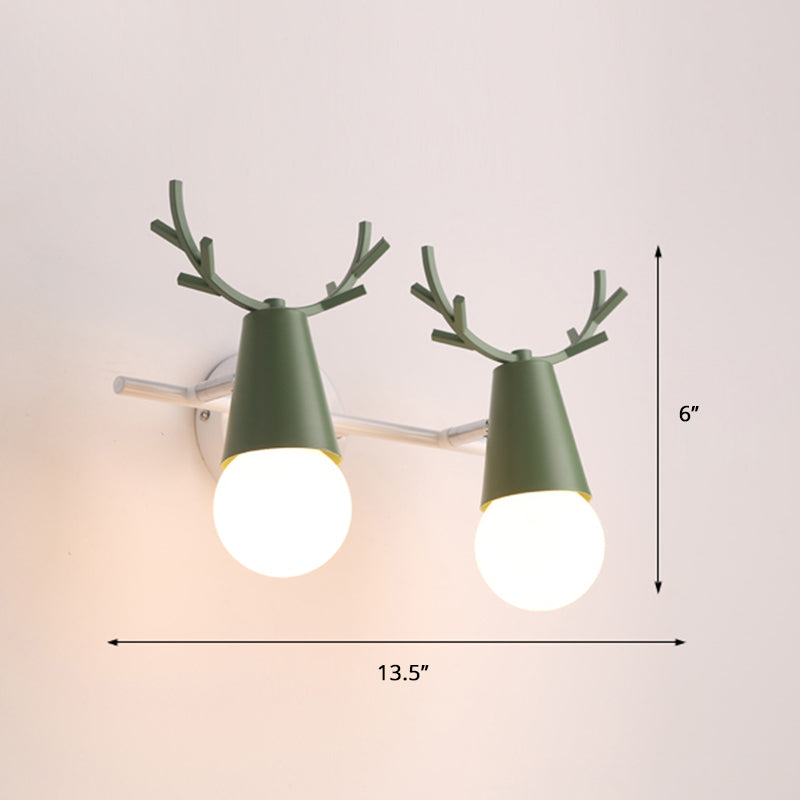 Skørter | Deer Vanity Light Fixture Nordic Style Metal Bedroom Adjustable Wall Mount Light