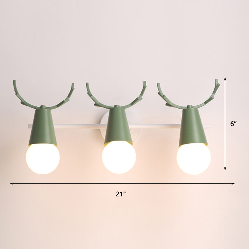 Skørter | Deer Vanity Light Fixture Nordic Style Metal Bedroom Adjustable Wall Mount Light