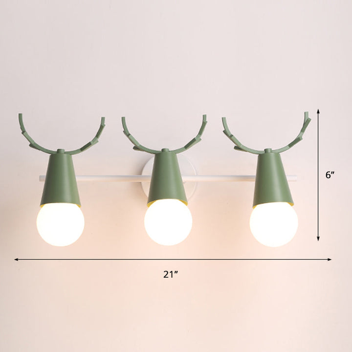 Skørter | Deer Vanity Light Fixture Nordic Style Metal Bedroom Adjustable Wall Mount Light