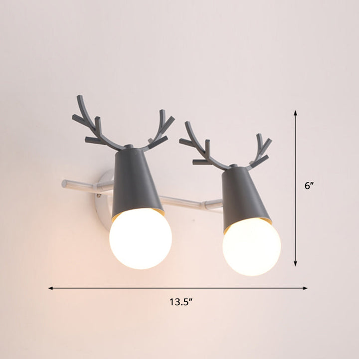 Skørter | Deer Vanity Light Fixture Nordic Style Metal Bedroom Adjustable Wall Mount Light