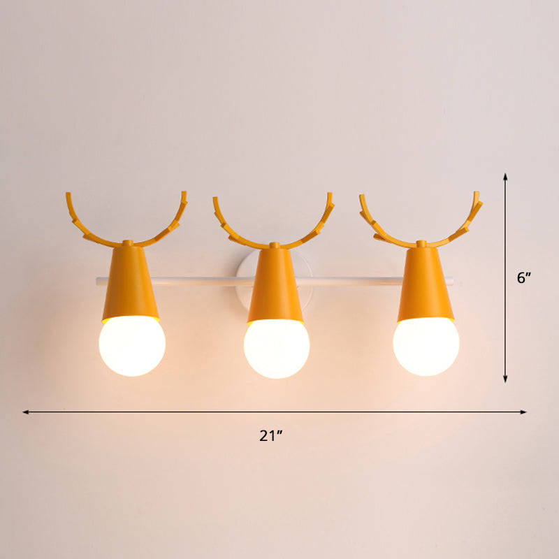 Skørter | Deer Vanity Light Fixture Nordic Style Metal Bedroom Adjustable Wall Mount Light