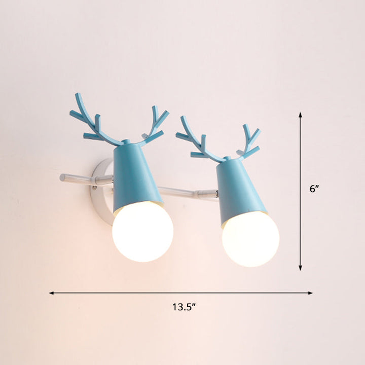 Skørter | Deer Vanity Light Fixture Nordic Style Metal Bedroom Adjustable Wall Mount Light