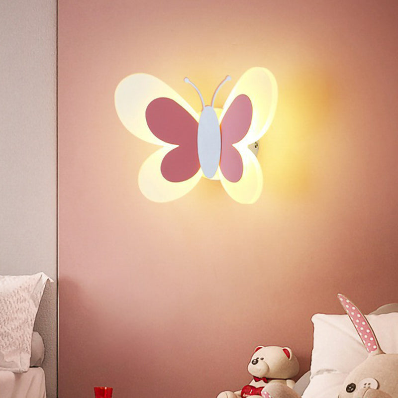 Lisslune | Decorative Butterfly Wall Lamp Acrylic Children's Room LED Wall Mounted Lamp