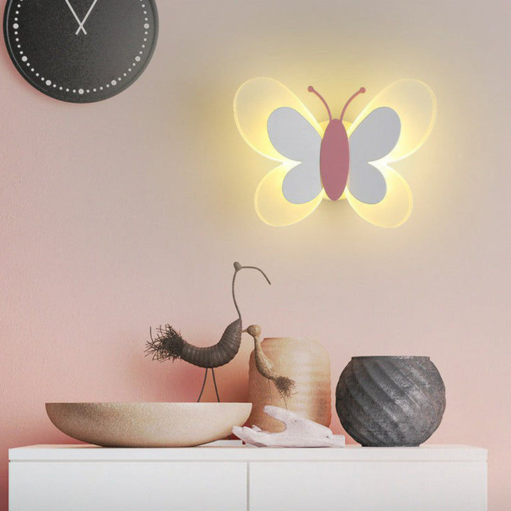 Lisslune | Decorative Butterfly Wall Lamp Acrylic Children's Room LED Wall Mounted Lamp