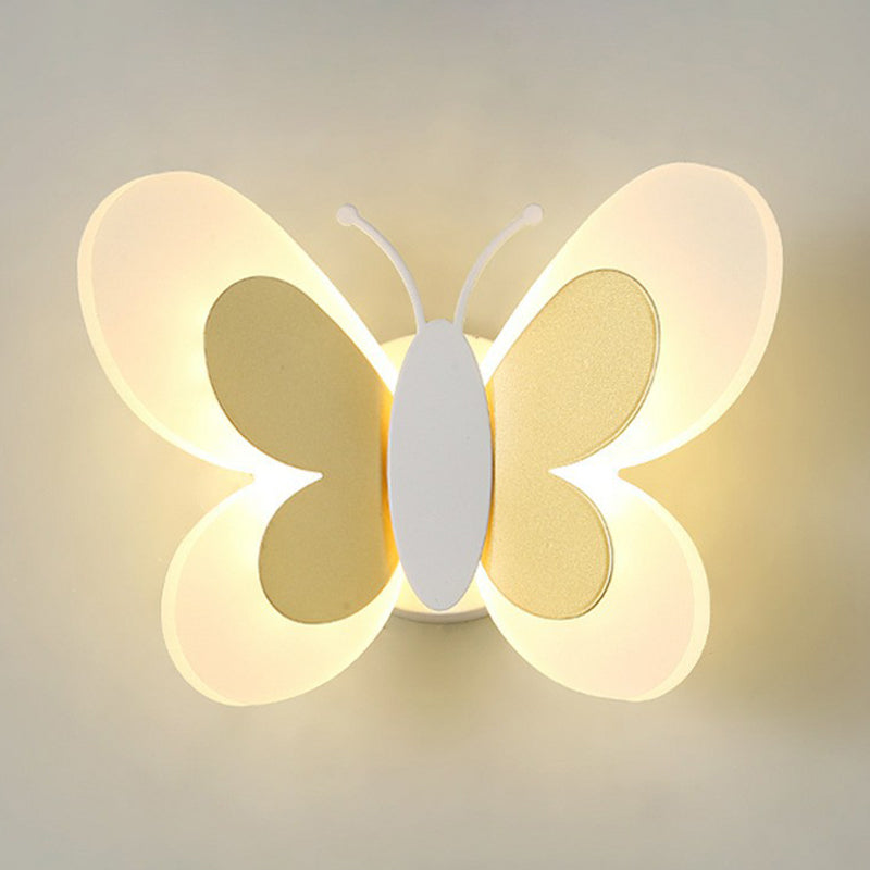 Lisslune | Decorative Butterfly Wall Lamp Acrylic Children's Room LED Wall Mounted Lamp