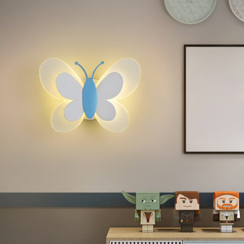 Lisslune | Decorative Butterfly Wall Lamp Acrylic Children's Room LED Wall Mounted Lamp