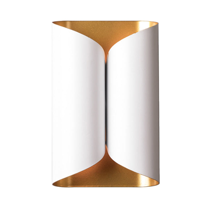 Skørter | Traditional Twist Wall Lamp Metal 2 Heads Wall Light Fixture in White for Living Room