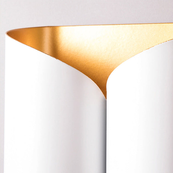 Skørter | Traditional Twist Wall Lamp Metal 2 Heads Wall Light Fixture in White for Living Room