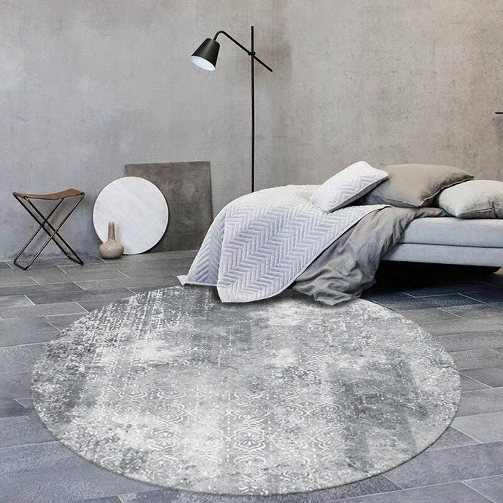 Lisslune | Cozy abstract print rug multicolored polypropylene area rug non-slip backing easy care indoor rug for living room