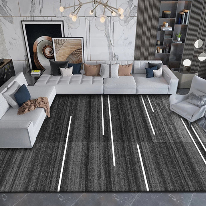Lisslune | Formal Living Room Rug Multicolor One Stage Color Indoor Rug Synthetic Non-Slip Back Pet Friendly Area Rug