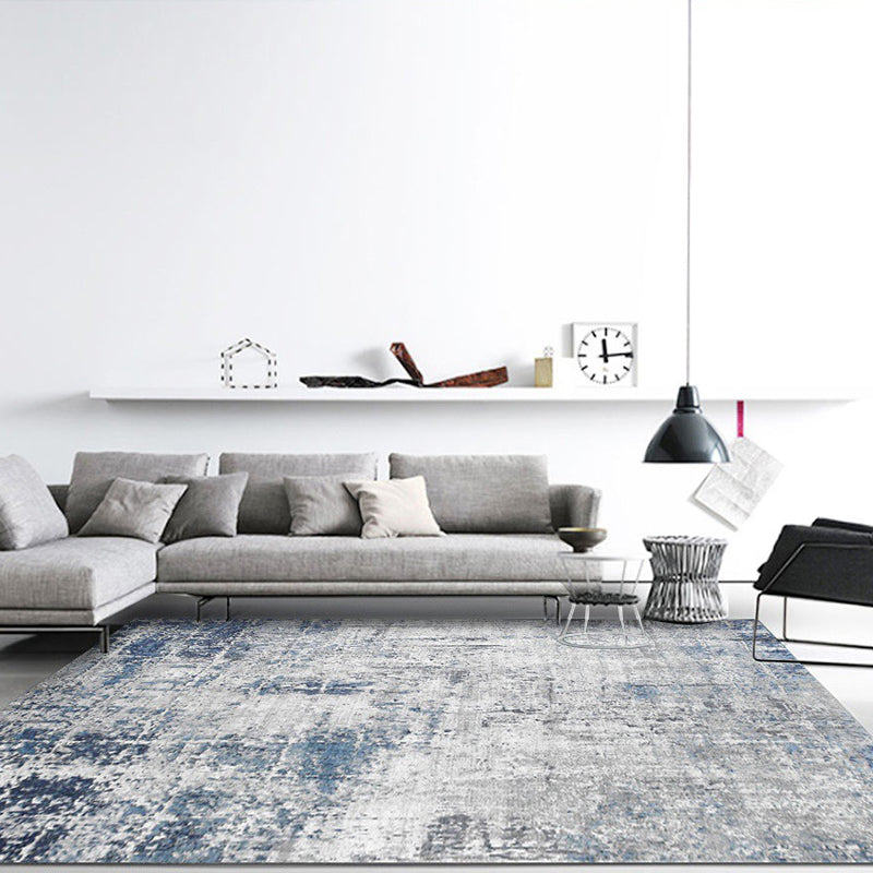 Lisslune | Relaxing Living Room Rug Multicolored Abstract Printed Indoor Rug Polyester Non-Slip Rug Pet-Friendly Area Rug