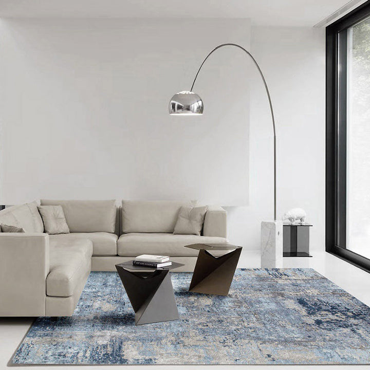 Lisslune | Relaxing Living Room Rug Multicolored Abstract Printed Indoor Rug Polyester Non-Slip Rug Pet-Friendly Area Rug
