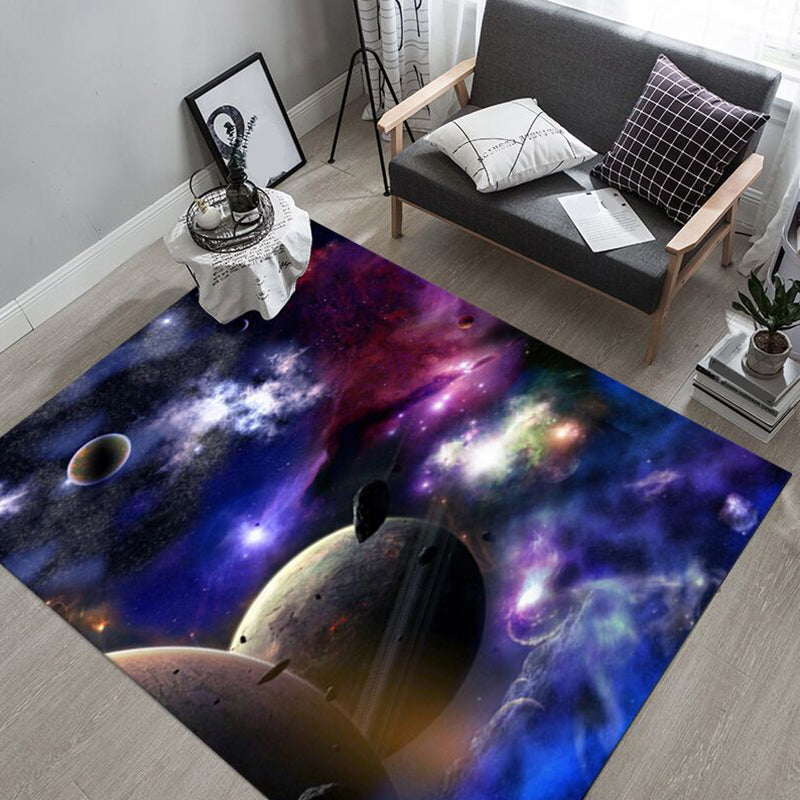 Lisslune | Trendy Living Room Rug Multi-Colored Room Pattern Rug Synthetic Anti-Slip Back Pet-Friendly Rug