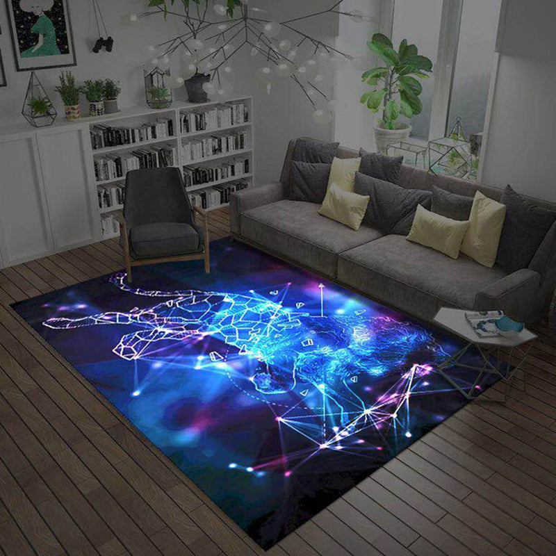 Lisslune | Trendy Living Room Rug Multi-Colored Room Pattern Rug Synthetic Anti-Slip Back Pet-Friendly Rug