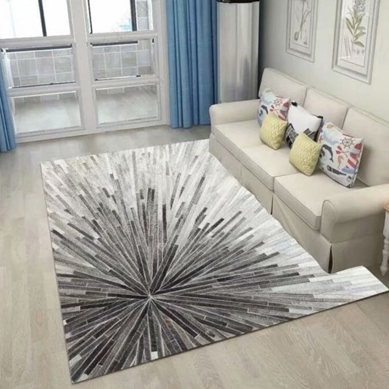 Lisslune | Northern European Living Room Rug Multicolored Geometric Print Indoor Carpet Synthetic Non-Slip Backing Pet-Friendly Rug