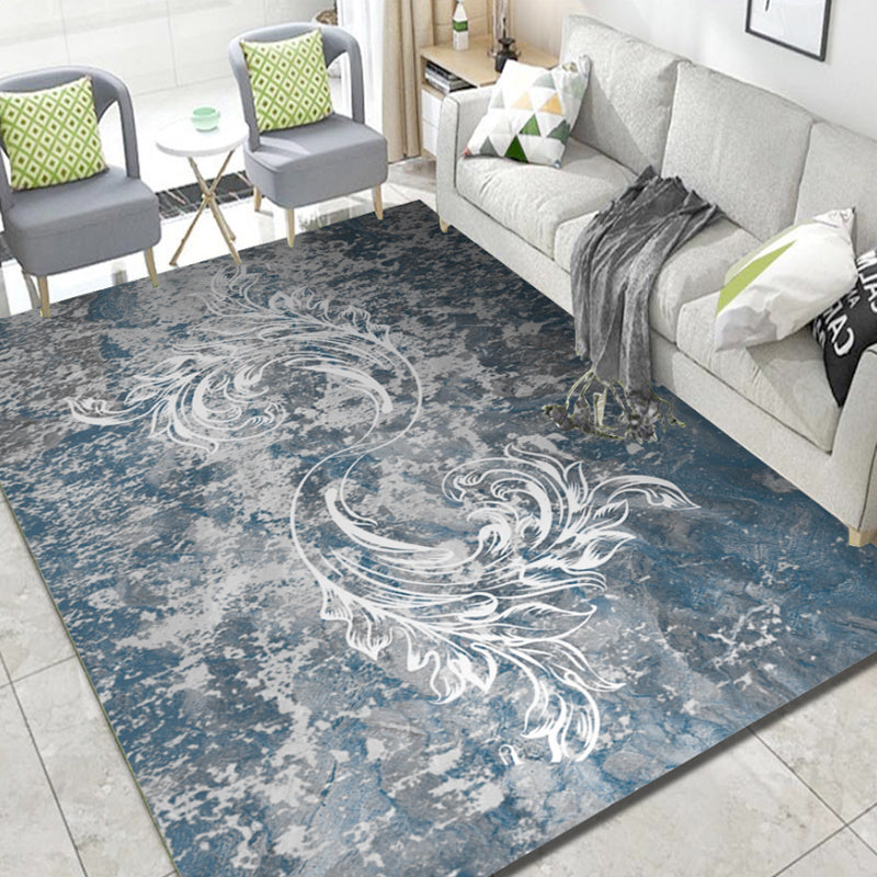 Lisslune | Northern European Living Room Rug Multicolored Geometric Print Indoor Carpet Synthetic Non-Slip Backing Pet-Friendly Rug
