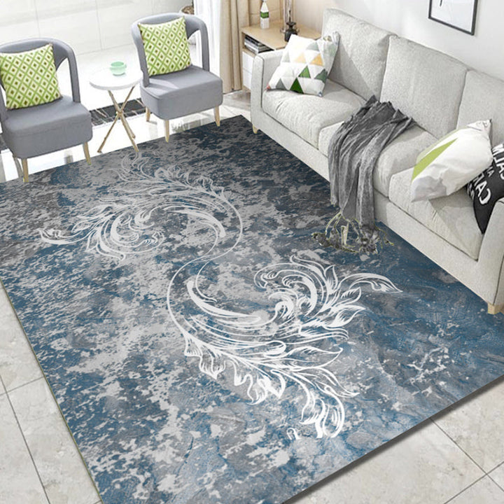 Lisslune | Northern European Living Room Rug Multicolored Geometric Print Indoor Carpet Synthetic Non-Slip Backing Pet-Friendly Rug