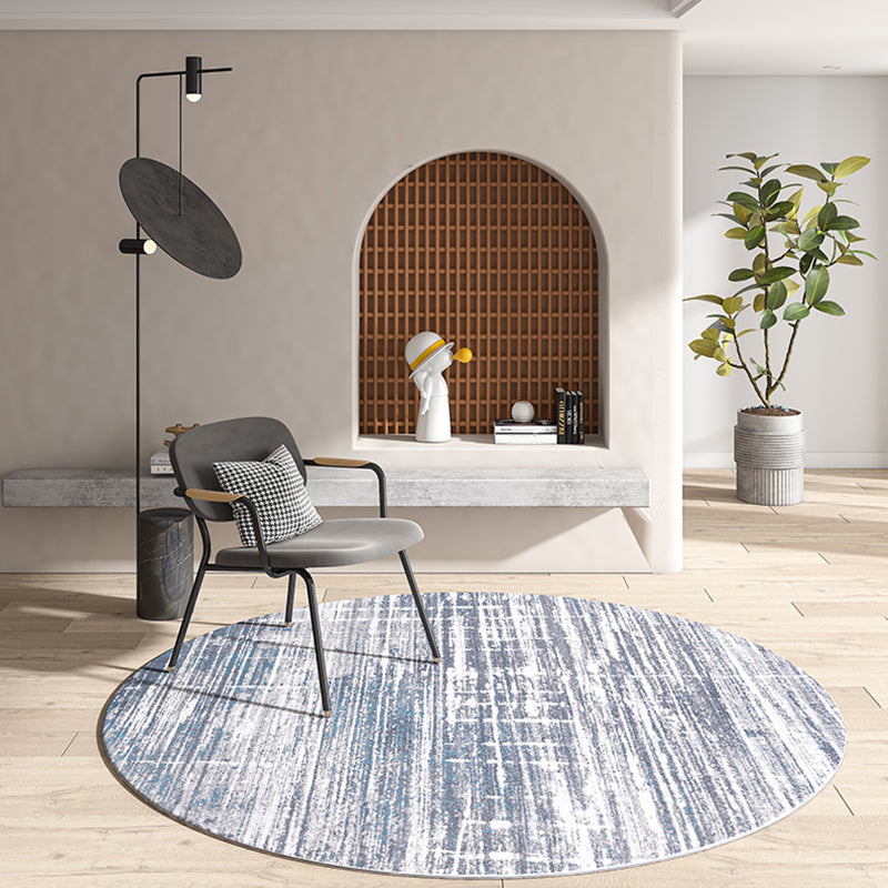 Lisslune | Industrial Living Room Rug Multi Color Abstract Printed Indoor Carpet Polyester Non-Slip Back Easy Care Area Rug