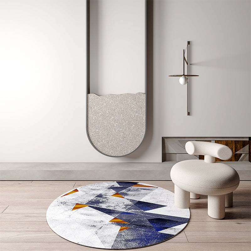 Lisslune | Industrial Living Room Rug Multi Color Abstract Printed Indoor Carpet Polyester Non-Slip Back Easy Care Area Rug