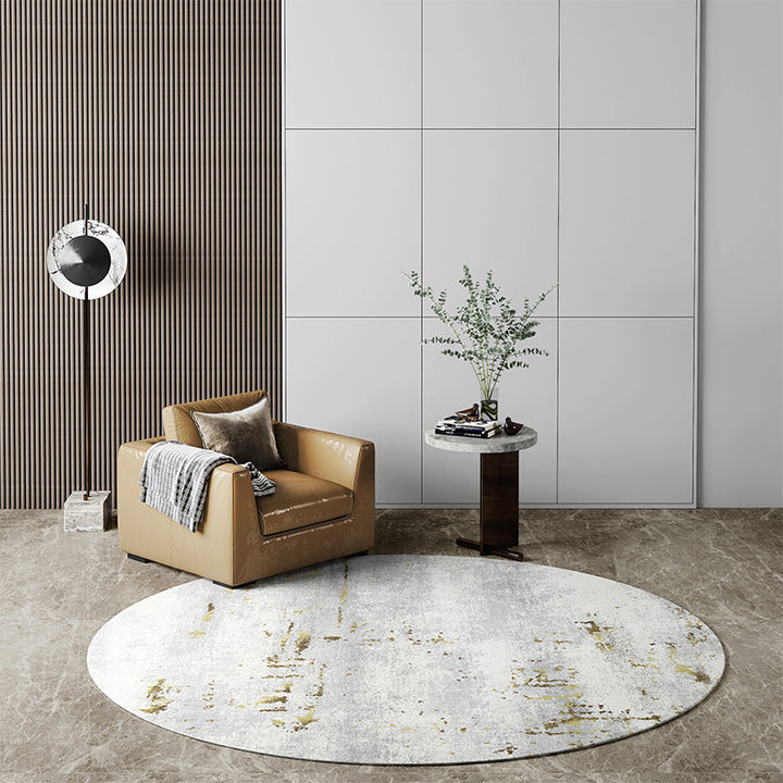 Lisslune | Industrial Living Room Rug Multi Color Abstract Printed Indoor Carpet Polyester Non-Slip Back Easy Care Area Rug