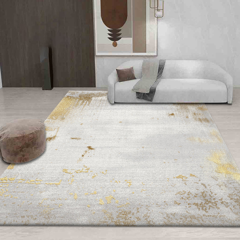 Lisslune | Modern abstract print carpet Multicolor polypropylene area rug non-slip backing pet-friendly area rug for room