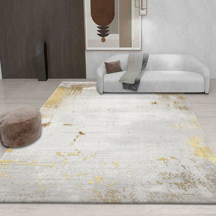 Lisslune | Modern abstract print carpet Multicolor polypropylene area rug non-slip backing pet-friendly area rug for room