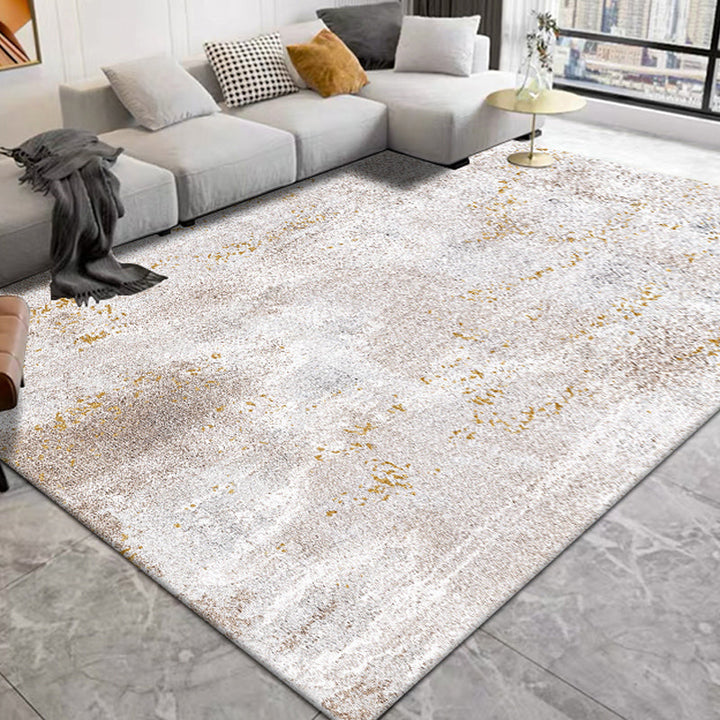 Lisslune | Modern abstract print carpet Multicolor polypropylene area rug non-slip backing pet-friendly area rug for room