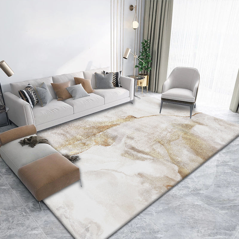 Lisslune | Modern abstract print carpet Multicolor polypropylene area rug non-slip backing pet-friendly area rug for room