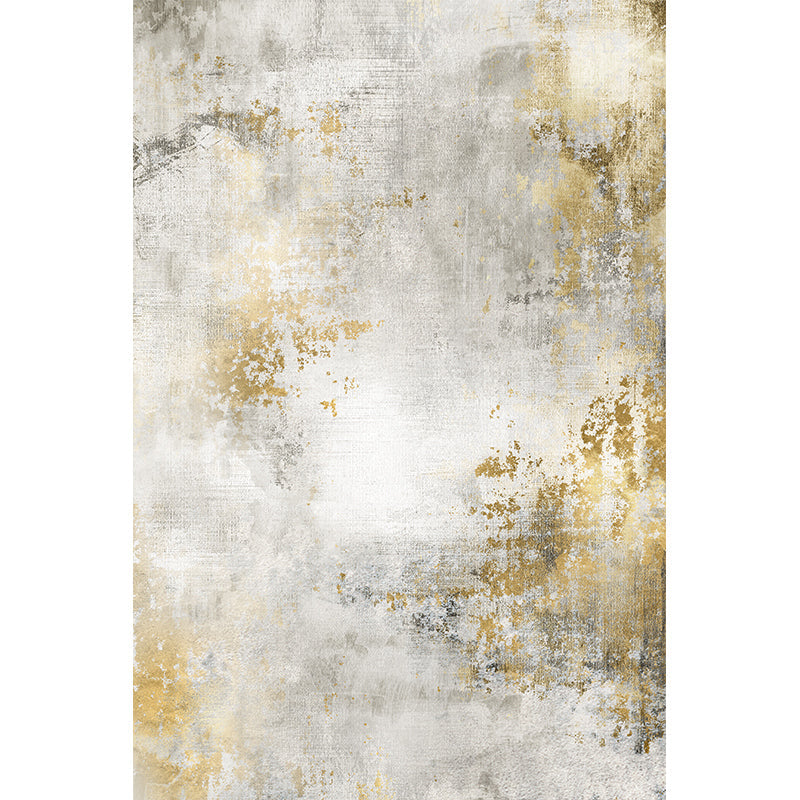 Lisslune | Modern abstract print carpet Multicolor polypropylene area rug non-slip backing pet-friendly area rug for room