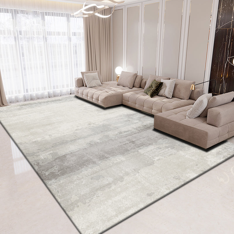 Lisslune | Scandinavian Bedroom Rug Multicolor Abstract Printed Indoor Carpet Polyester Non-Slip Washable Area Rug