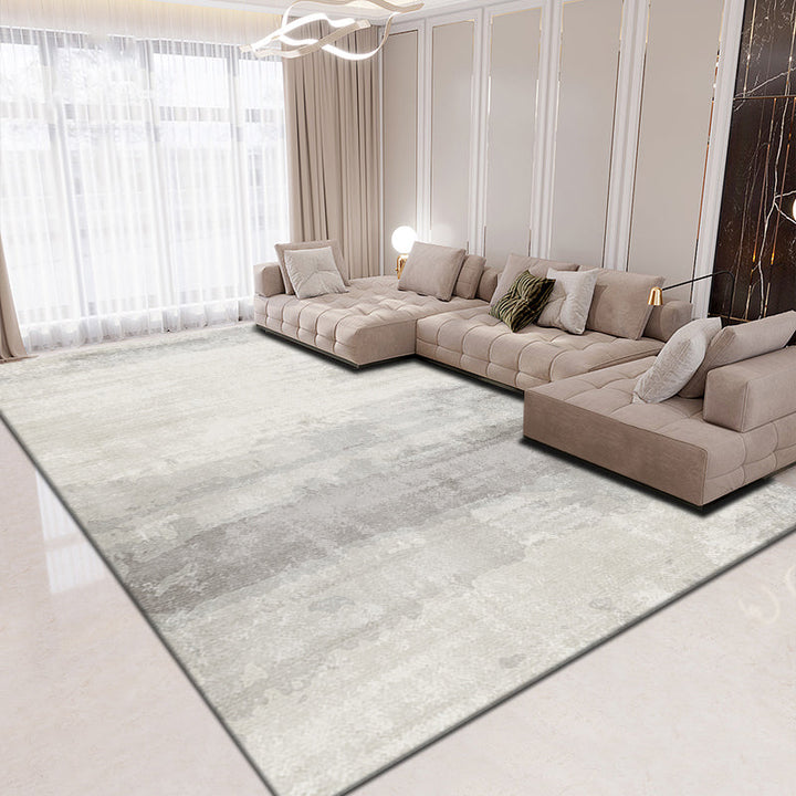 Lisslune | Scandinavian Bedroom Rug Multicolor Abstract Printed Indoor Carpet Polyester Non-Slip Washable Area Rug