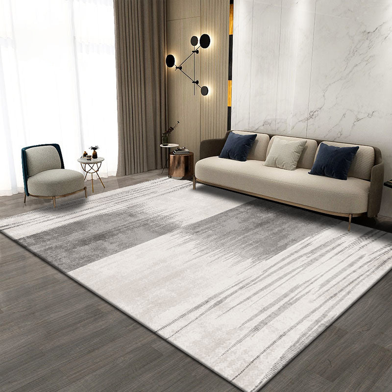 Lisslune | Scandinavian Bedroom Rug Multicolor Abstract Printed Indoor Carpet Polyester Non-Slip Washable Area Rug