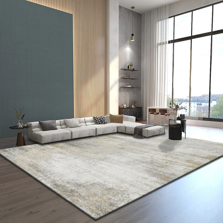 Lisslune | Scandinavian Bedroom Rug Multicolor Abstract Printed Indoor Carpet Polyester Non-Slip Washable Area Rug