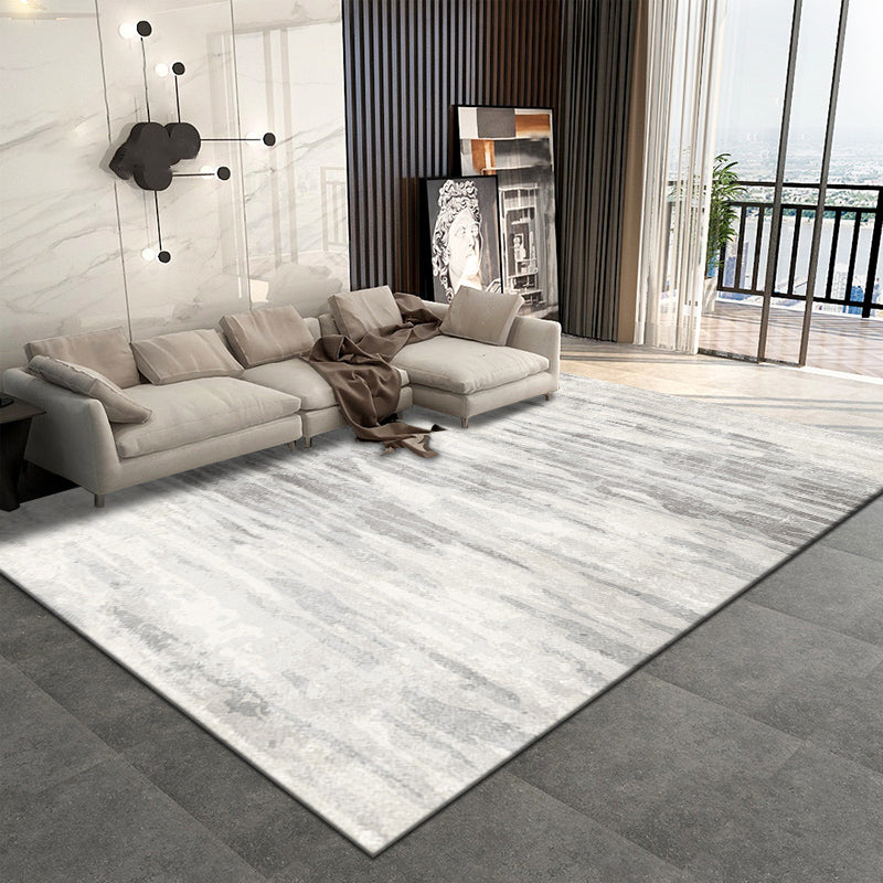 Lisslune | Scandinavian Bedroom Rug Multicolor Abstract Printed Indoor Carpet Polyester Non-Slip Washable Area Rug