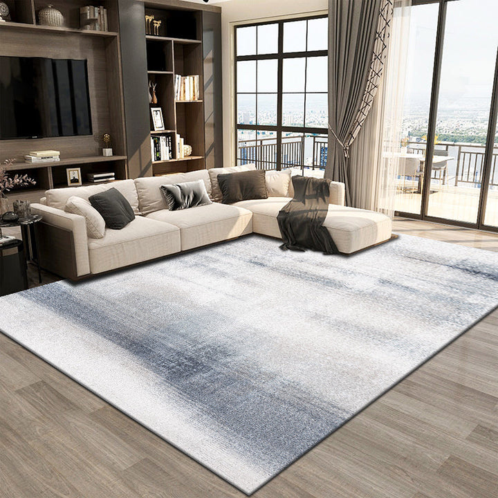 Lisslune | Trendy abstract print carpet multicolored polyester indoor rug non-slip backing pet-friendly easy-to-clean area rug for the living room