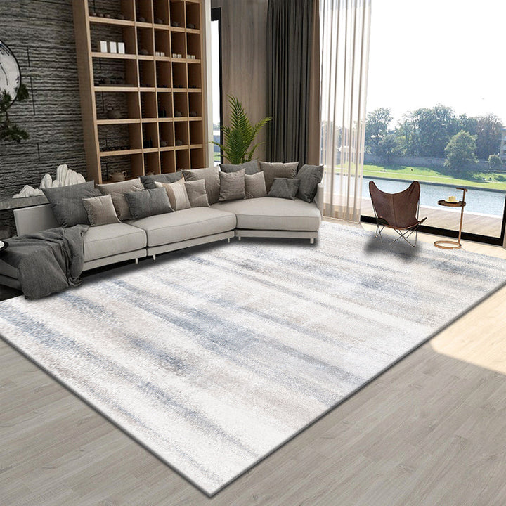 Lisslune | Trendy abstract print carpet multicolored polyester indoor rug non-slip backing pet-friendly easy-to-clean area rug for the living room
