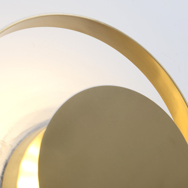 Skørter | Gold Circular Wall Lighting Traditionary Metal LED Wall Light in Warm/White Light for Living Room