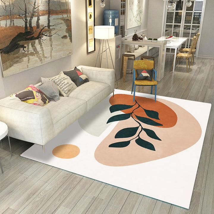 Lisslune | Casual Living Room Rug Multicolored Color Blocked Rug Polypropylene Non-Slip Easy to Care Indoor Rug