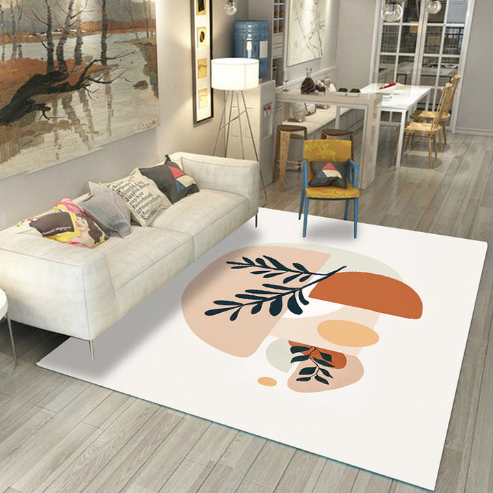 Lisslune | Casual Living Room Rug Multicolored Color Blocked Rug Polypropylene Non-Slip Easy to Care Indoor Rug