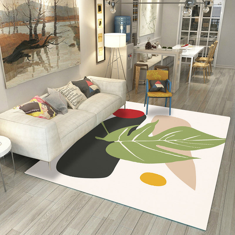 Lisslune | Casual Living Room Rug Multicolored Color Blocked Rug Polypropylene Non-Slip Easy to Care Indoor Rug