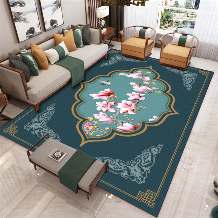 Lisslune | Modern Living Room Carpet Multicolor Flower Print Indoor Rug Polypropylene Pet-Friendly Washable Rug