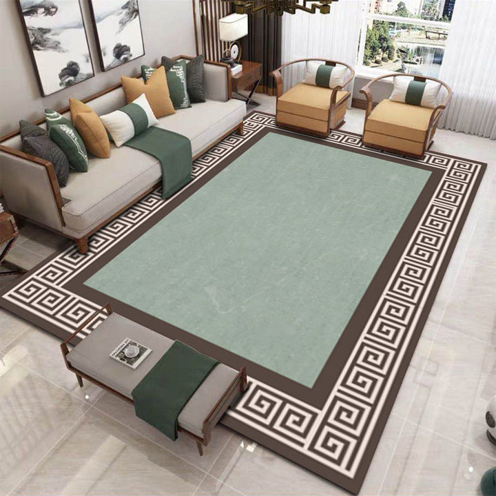 Lisslune | Formal Living Room Rug Multicolored Patterned Indoor Rug Polyester Non-Slip Back Washable Rug